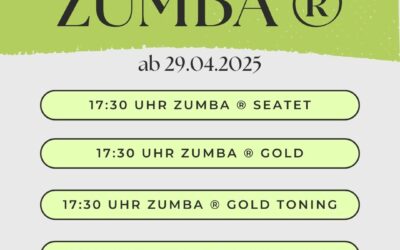 Neue Zumba ® Kurse ab 29.04.2025